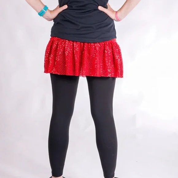 NWT Sparkle Athletic Red Sequin Skirt-Large - Picture 3 of 6